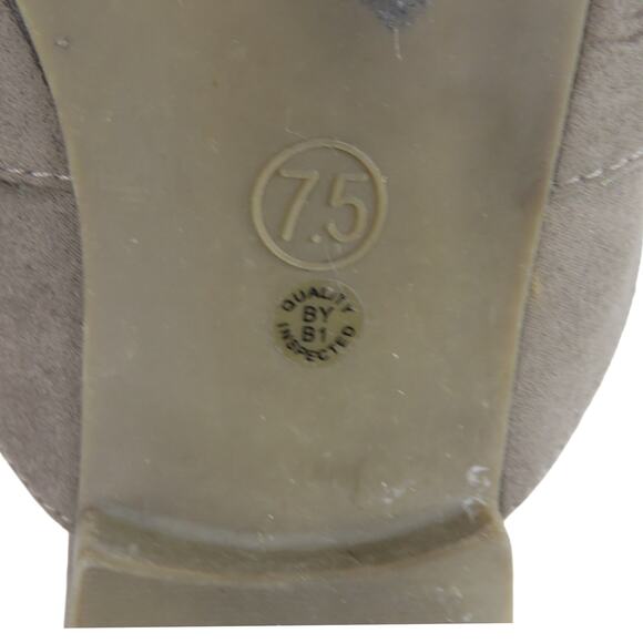 ANA Taupe Suede Ballet Flats 7.5 Classic Slip on Chic Minimalist - Picture 7 of 8